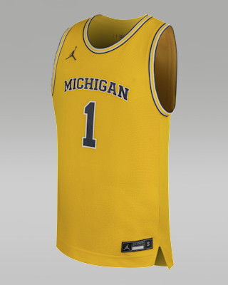 Детские джерси Michigan Wolverines Big Kids' Jordan Basketball Replica Jersey для баскетбола