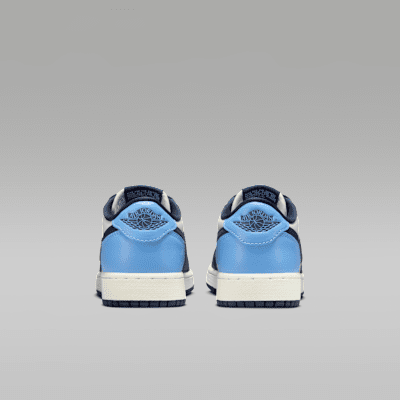 Tenis para niños grandes Air Jordan 1 Low OG "Obsidian"
