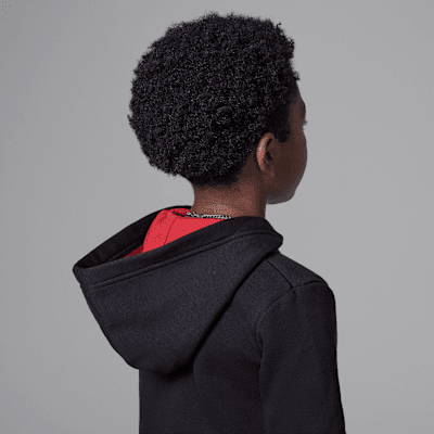 Ensemble deux pièces en Fleece avec sweat à capuche, zip et poche cousue Jordan pour enfant