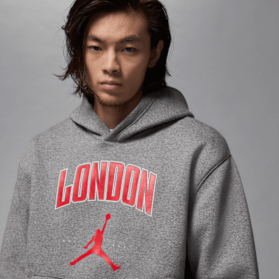 Felpa pullover in fleece con cappuccio London Jordan – Uomo