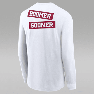 Oklahoma Sooners 2-Hit Classic Location Men's Nike College Long-Sleeve T-Shirt