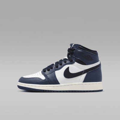 Tenis para niños grandes Air Jordan 1 Retro High OG "Midnight Navy"