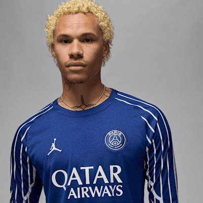 เสื้อแข่งฟุตบอลแขนยาว Replica ผู้ชาย Jordan Dri-FIT Paris Saint-Germain 2024/25 Stadium Fourth