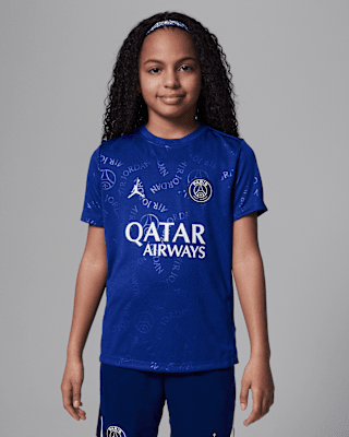 Детские шорты Paris Saint-Germain Academy Pro Fourth Big Kids' Jordan Dri-FIT Soccer Short-Sleeve Pre-Match Top