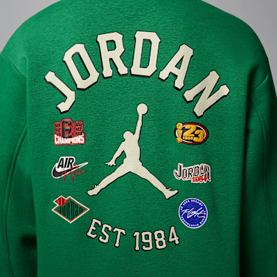 Playera de manga larga de tejido Knit para niños talla grande Jordan Court of Legends
