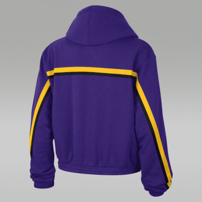 Sudadera con gorro sin cierre de la NBA Jordan de tejido Fleece para mujer Los Angeles Lakers Courtside Statement Edition