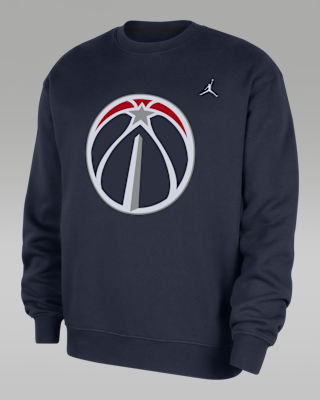 Мужской свитшот Washington Wizards Statement Essentials Jordan NBA Fleece Crew-Neck