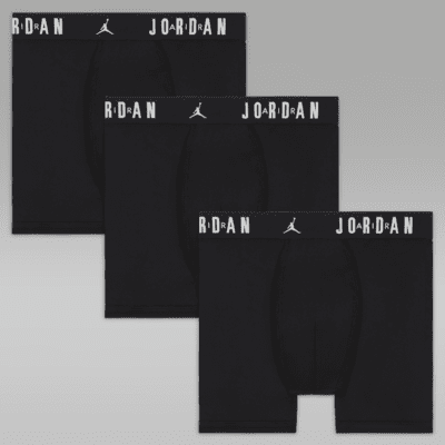 Jordan Flight Dri-FIT Big Kids' Poly Boxer Briefs (3-Pack)