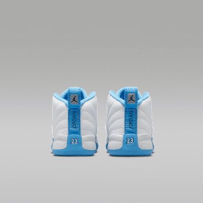 Tenis para bebé e infantil Jordan 12 Retro "White and University Blue"