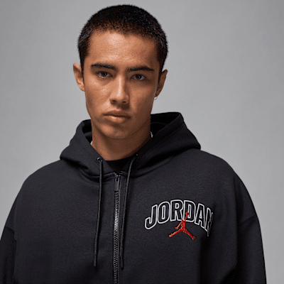 Męska bluza o kroju oversize z kapturem i zamkiem na całej długości Jordan Brooklyn Fleece