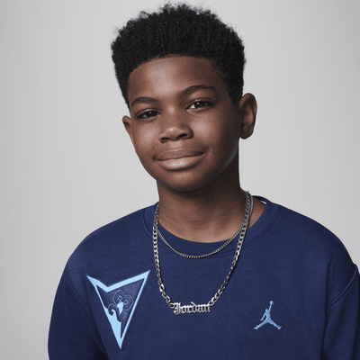 Playera de cuello redondo para niños talla grande Jordan "See Me Shine"
