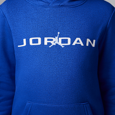 Conjunto de 2 piezas de sudadera con gorro sin cierre Baseline para niños talla pequeña Jordan
