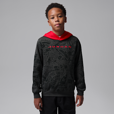 Детские худи Jordan Big Kids' Brooklyn Printed Pullover