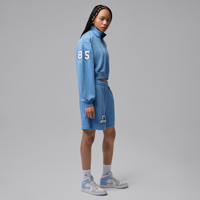 Jordan Brooklyn Fleece Çeyrek Fermuarlı Kadın Crop Üst görsel 7