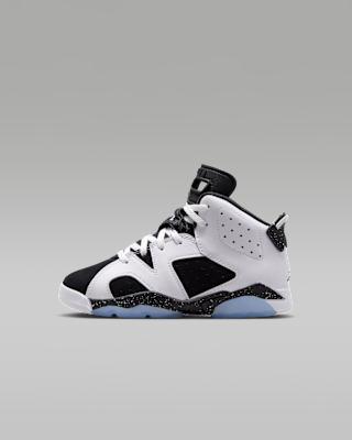 Детские кроссовки Jordan 6 Retro "Black and White" Little Kids'