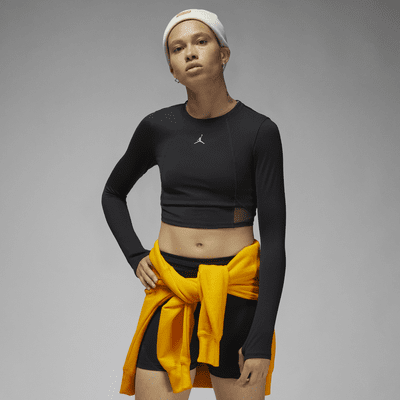 Crop top manche longue sport femme clearance