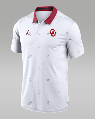 Мужские  Oklahoma Vapor Pattern Jordan Brand Dri-FIT College Polo