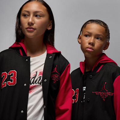 Chamarra bomber de tejido Knit para niños talla grande Jordan