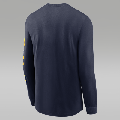 Playera de manga larga universitaria Nike para hombre Michigan Campus Classic Location