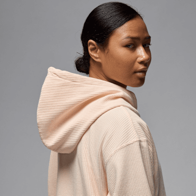 Jordan Flight Fleece Waffle Saten Astarlı Kadın Kapüşonlu Üstü