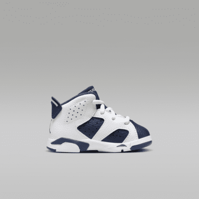 Jordan 6 Retro "White and Midnight Navy" Baby/Toddler Shoes