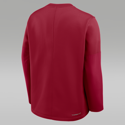 Oklahoma Sideline Coach Men's Jordan Brand Therma-FIT College Long-Sleeve T-Shirt
