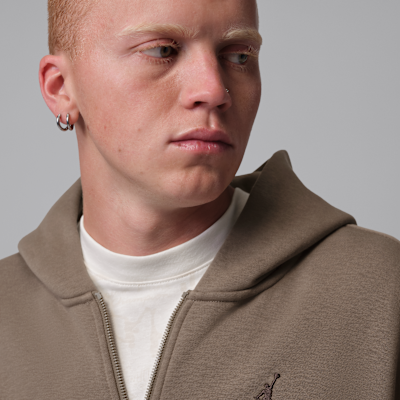 Jordan Brooklyn Tam Boy Fermuarlı Bol Kesimli Fleece Erkek Sweatshirt'ü görsel 3