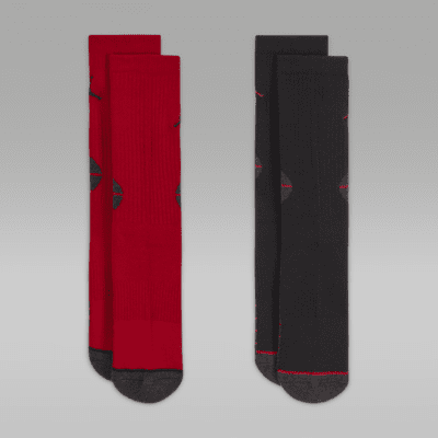 Jordan Dri-FIT Crew Socks (2-Pack) Big Kids' Socks