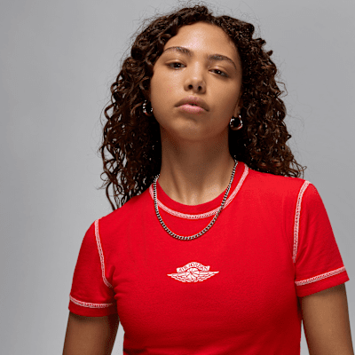 Playera de manga corta cropped para mujer Jordan Rare Air