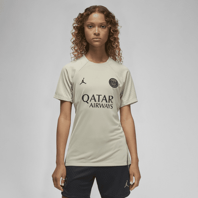 Paris Saint-Germain Strike Third Jordan Dri-FIT Kurzarm-Fußballoberteil aus Strickmaterial für Damen