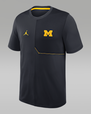 Мужские  Michigan Sideline Coach Jordan Brand Dri-FIT College Top