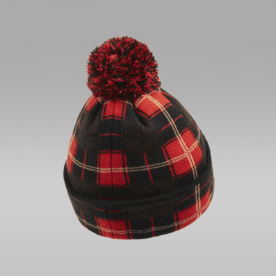 Jordan Plaid Pom Beanie Big Kids' Hat