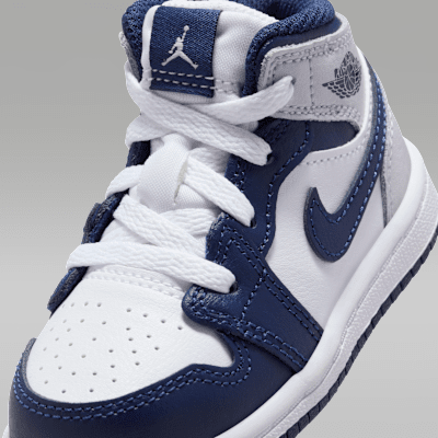 Παπούτσια Jordan 1 Mid για βρέφη και νήπια
