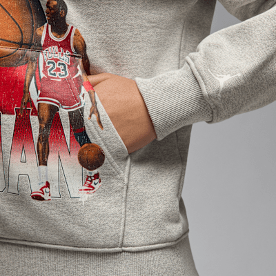 Sudadera con gorro sin cierre con gráfico para hombre Jordan Flight Fleece