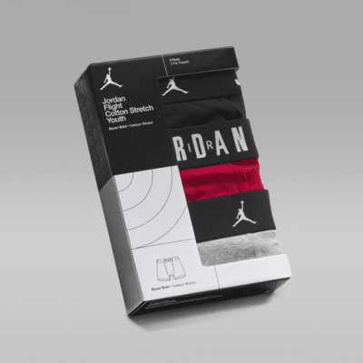 Jordan Dri-FIT Flight Essentials Older Kids' Boxer Briefs (3-Pack)