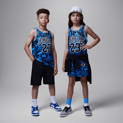 Jersey a rayas para niños talla grande Jordan 23