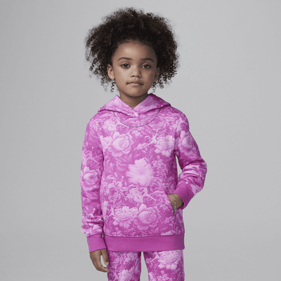 Conjunto de 2 piezas de sudadera de cuello redondo con estampado floral para preescolar Jordan Brooklyn Essentials