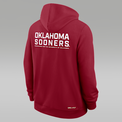 Oklahoma Sideline Men's Jordan Brand Dri-FIT College Full-Zip Hoodie