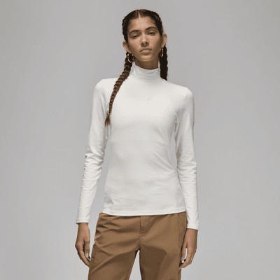 Camiseta blanca cuello alto mujer deals
