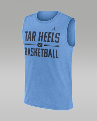 Мужская футболка North Carolina Courtside Jordan Brand Dri-FIT College Sleeveless