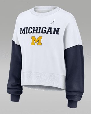 Женские  Michigan Wolverines Primetime Jordan College Pullover Crew