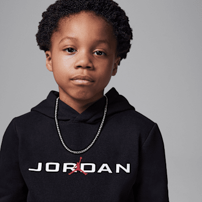 Conjunto de 2 piezas de sudadera con gorro sin cierre Baseline para niños talla pequeña Jordan