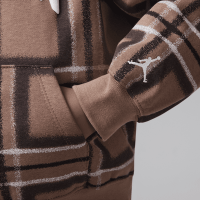 Sudadera con gorro sin cierre con estampado a cuadros para niños talla pequeña Jordan Brooklyn Essentials