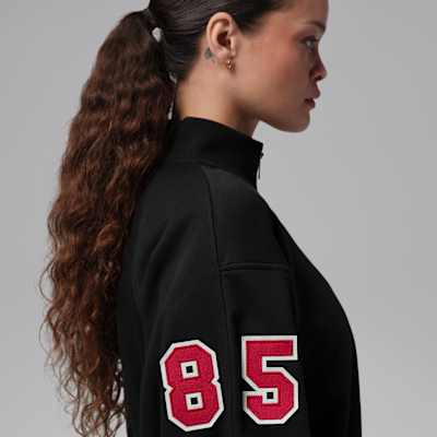 Jordan Brooklyn Fleece Çeyrek Fermuarlı Kadın Crop Üst görsel 6