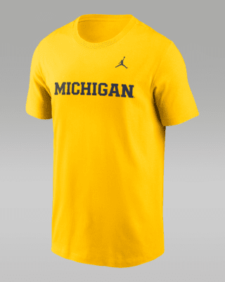 Мужская футболка Michigan Wolverines Primetime Wordmark Jordan College