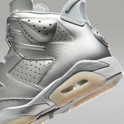 Tenis para hombre Air Jordan 6 Retro x Paris Saint-Germain "Metallic Silver"