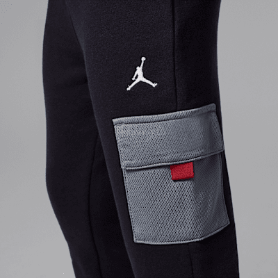 Ensemble deux pièces en Fleece avec sweat à capuche, zip et poche cousue Jordan pour enfant