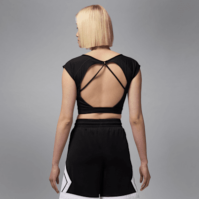 Playera de manga corta de tejido Knit cropped para mujer Jordan Sport