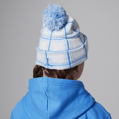 Jordan Older Kids' Festive Check Pom-Pom Beanie