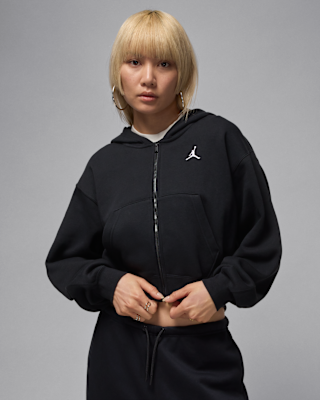 Женское худи Jordan Brooklyn Fleece Cropped Full-Zip Hoodie